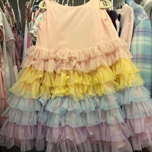 Janie & Jack rainbow tiered dress